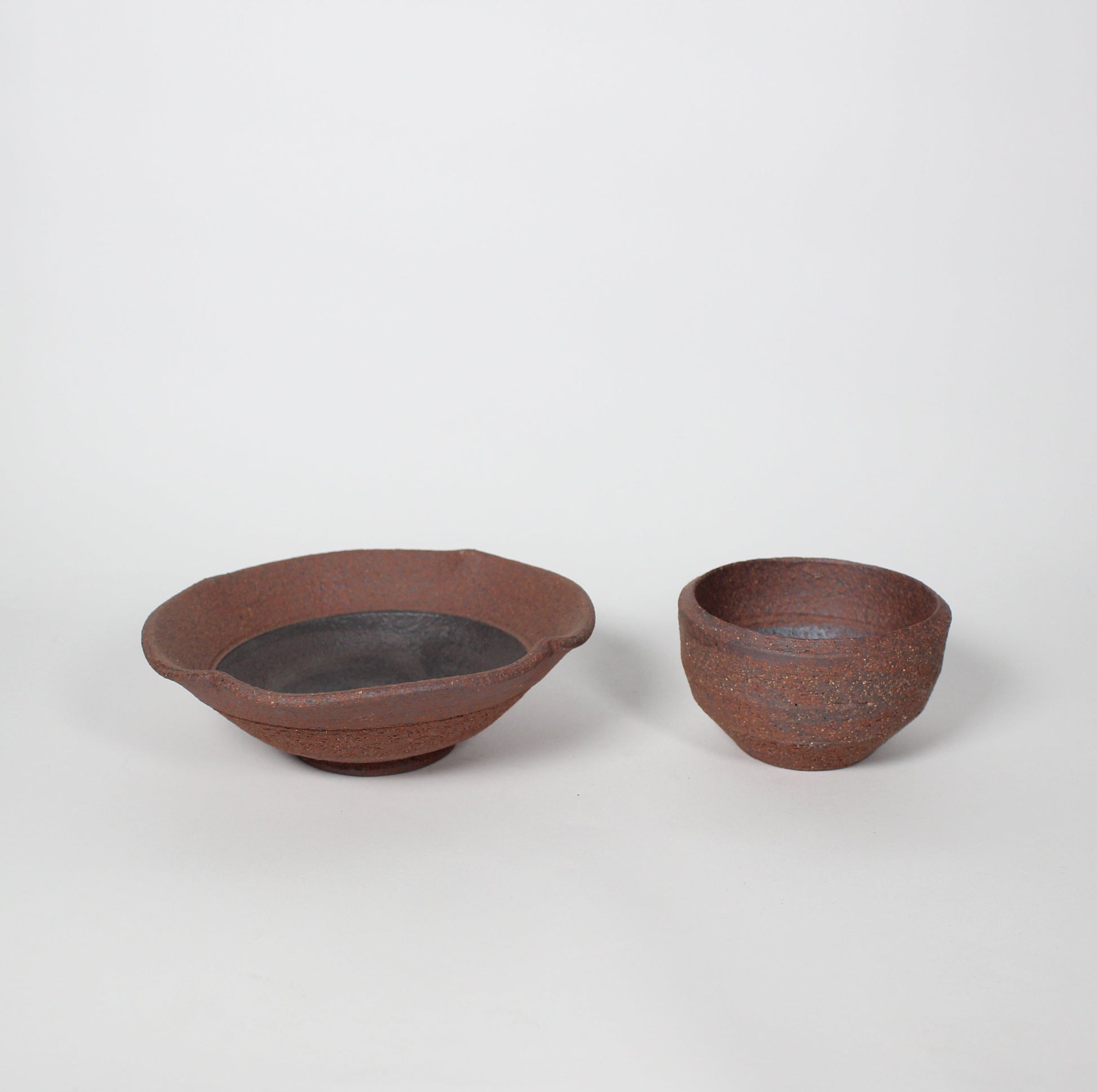 Japanese Small Ceramic Bowl, Rustic Brown
