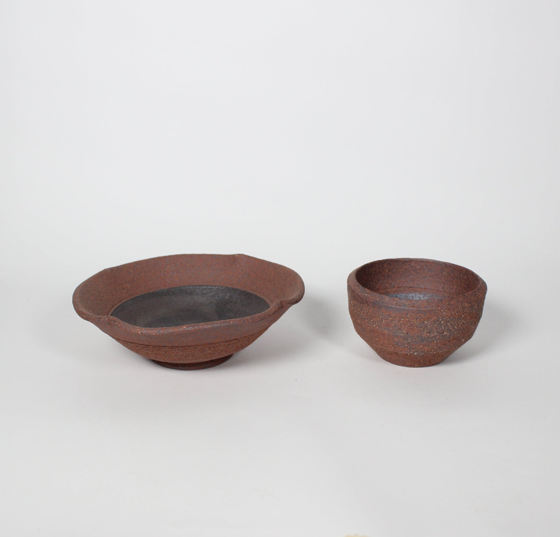 Japanese Ceramic Plate, Rustic Brown