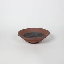 Japanese Ceramic Plate, Rustic Brown