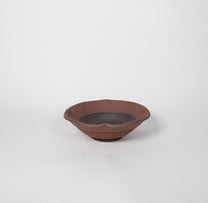 Japanese Ceramic Plate, Rustic Brown