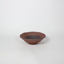 Japanese Ceramic Plate, Rustic Brown