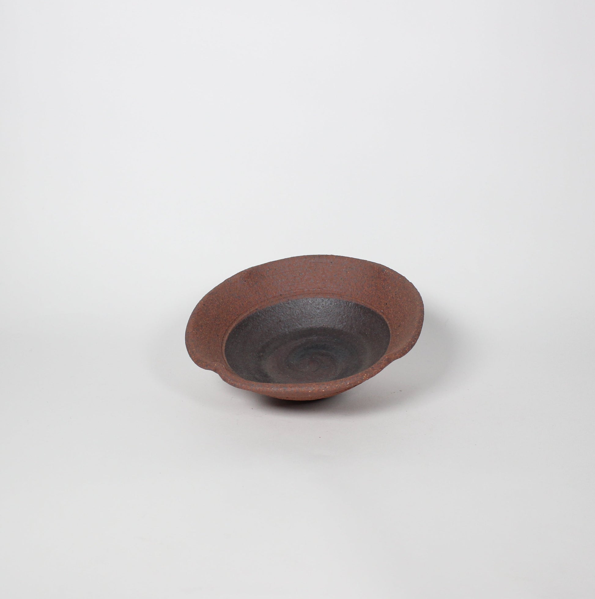 Japanese Ceramic Plate, Rustic Brown
