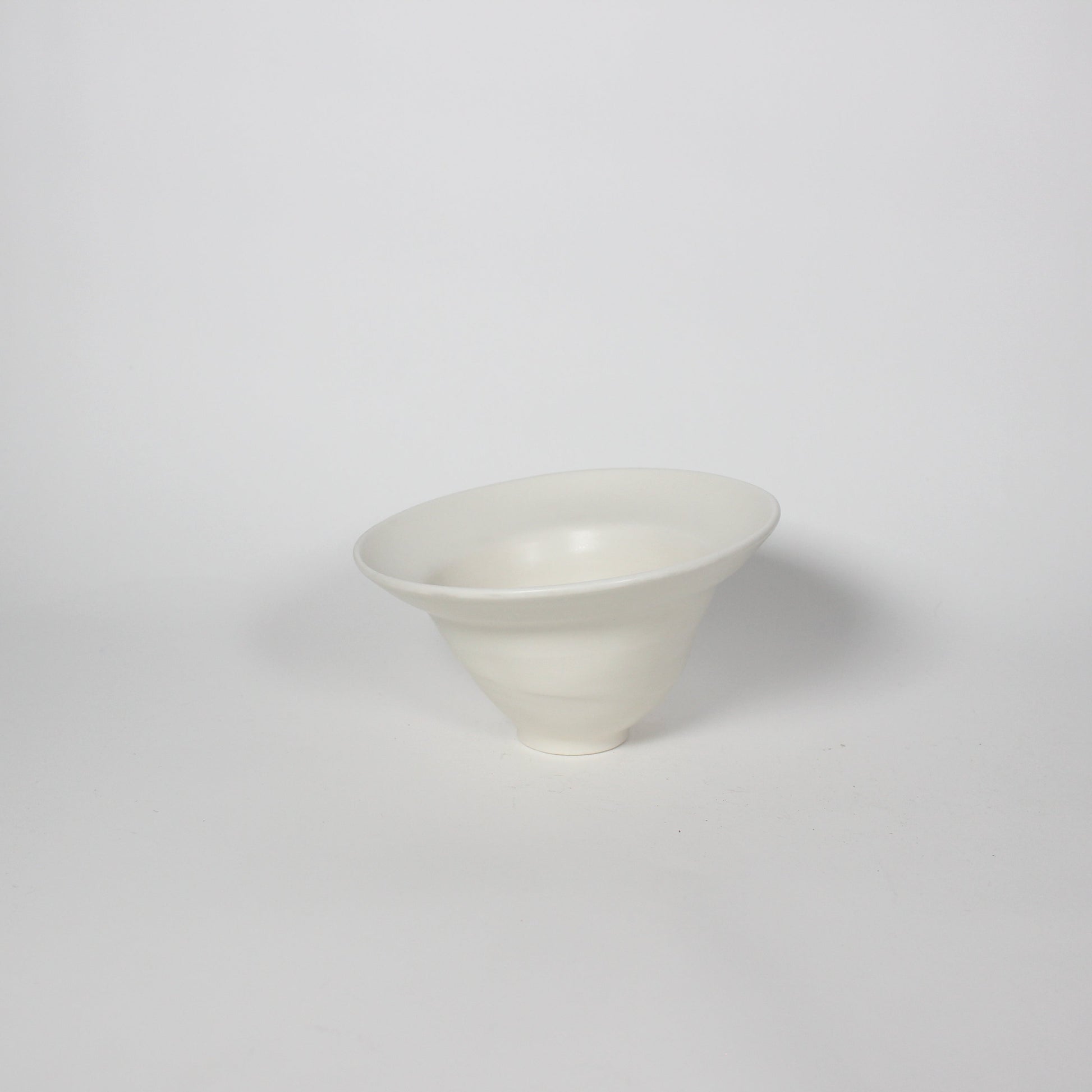 Japanese Ceramic Wabi Bowl, White