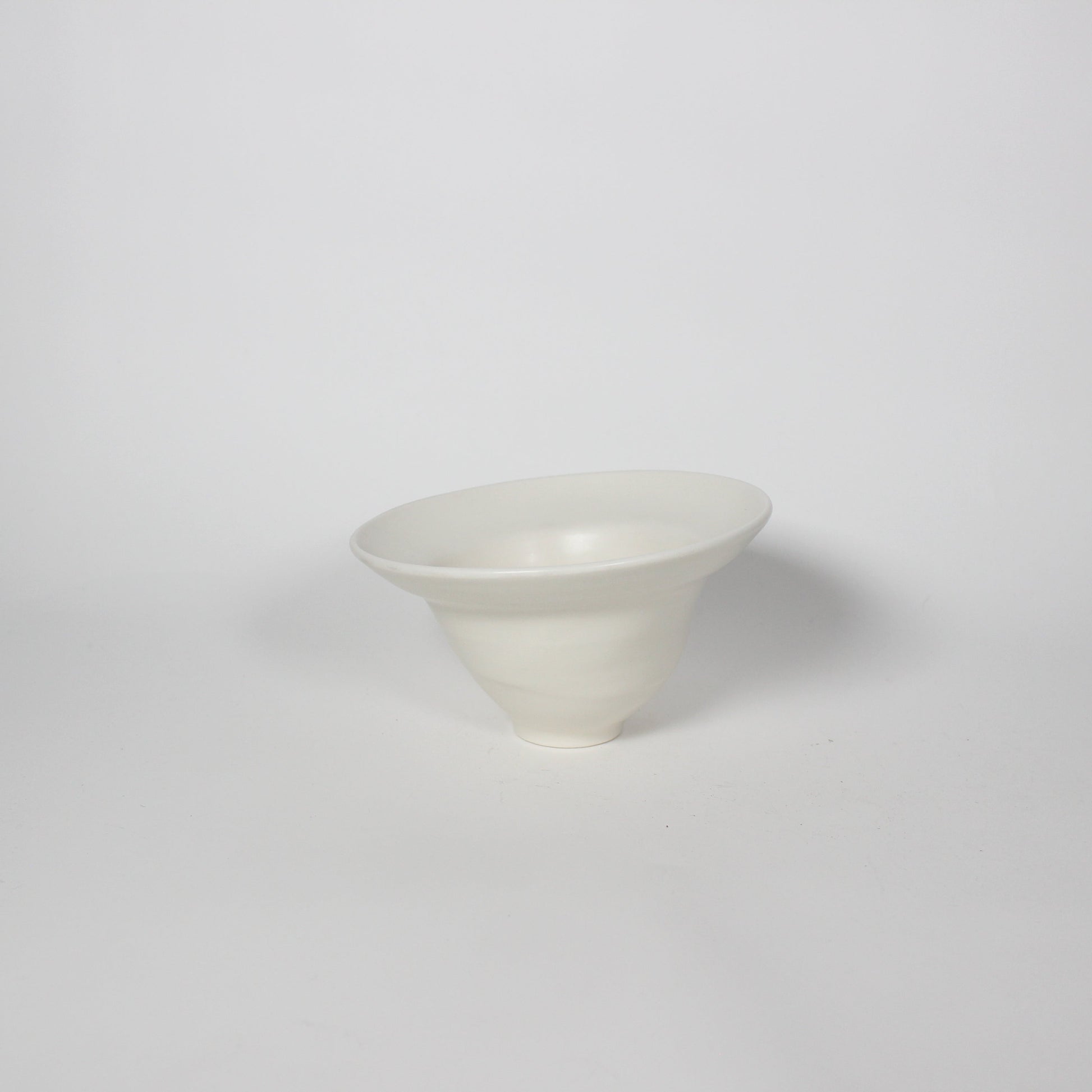 Japanese Ceramic Wabi Bowl, White