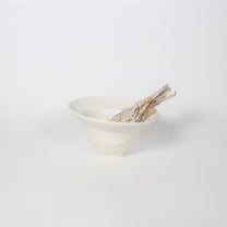 Japanese Ceramic Wabi Bowl, White