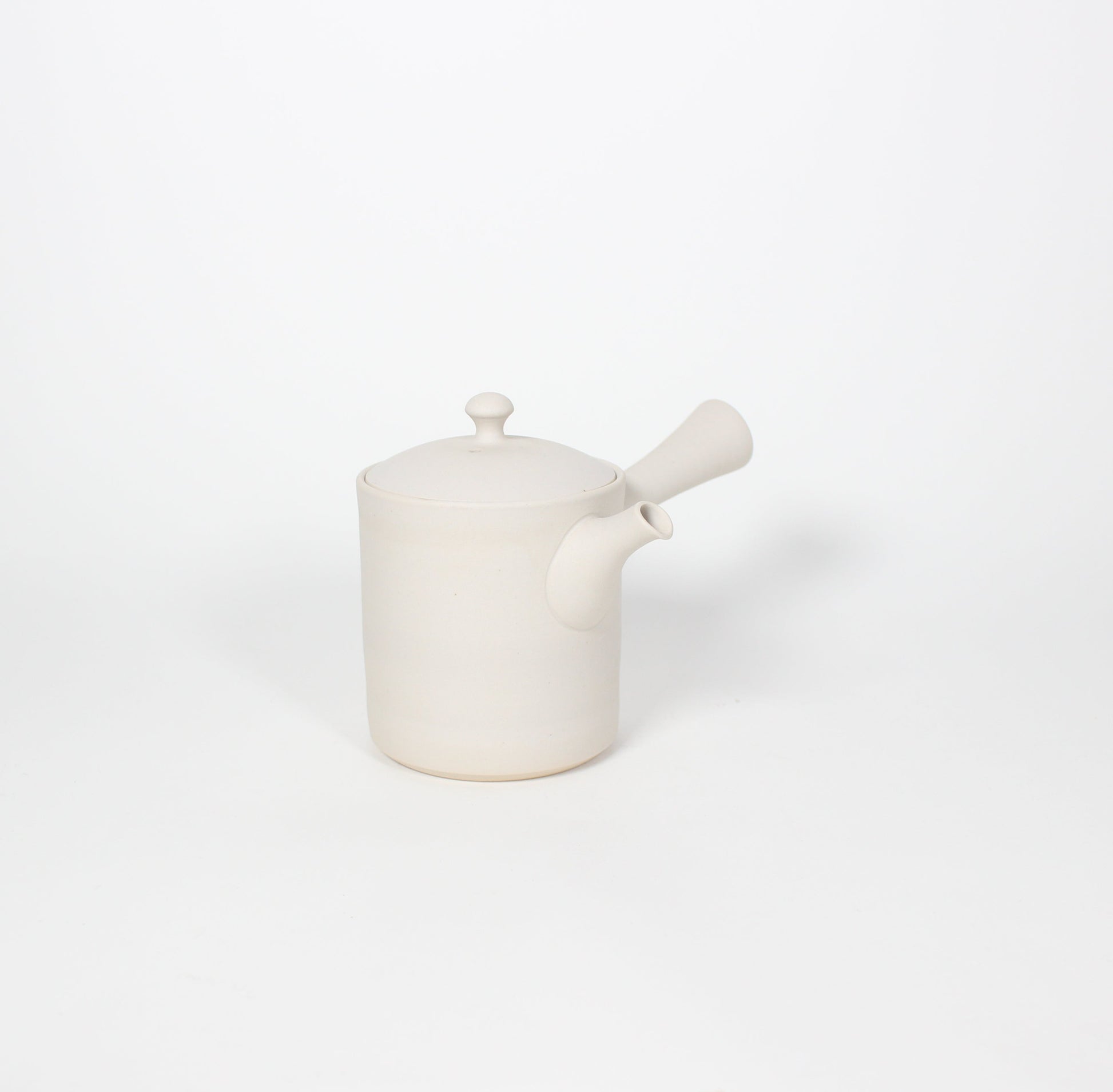 Japanese Tokoname Ceramic Kyusu Tea Pot II, Ivory