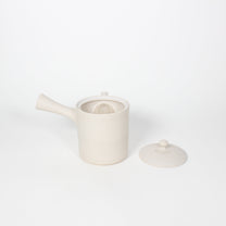 Japanese Tokoname Ceramic Kyusu Tea Pot II, Ivory