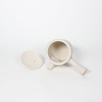 Japanese Tokoname Ceramic Kyusu Tea Pot II, Ivory