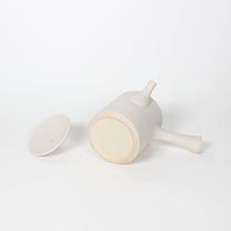 Japanese Tokoname Ceramic Kyusu Tea Pot II, Ivory