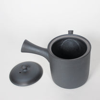 Japanese Tokoname Ceramic Kyusu Tea Pot II, Midnight/Black