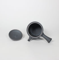 Japanese Tokoname Ceramic Kyusu Tea Pot II, Midnight/Black