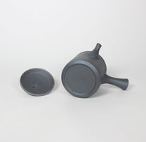 Japanese Tokoname Ceramic Kyusu Tea Pot II, Midnight/Black