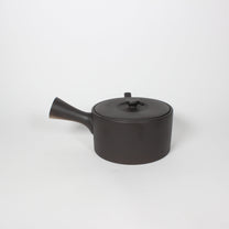 Japanese Tokoname Ceramic Kyusu Tea Pot, Dark Brown