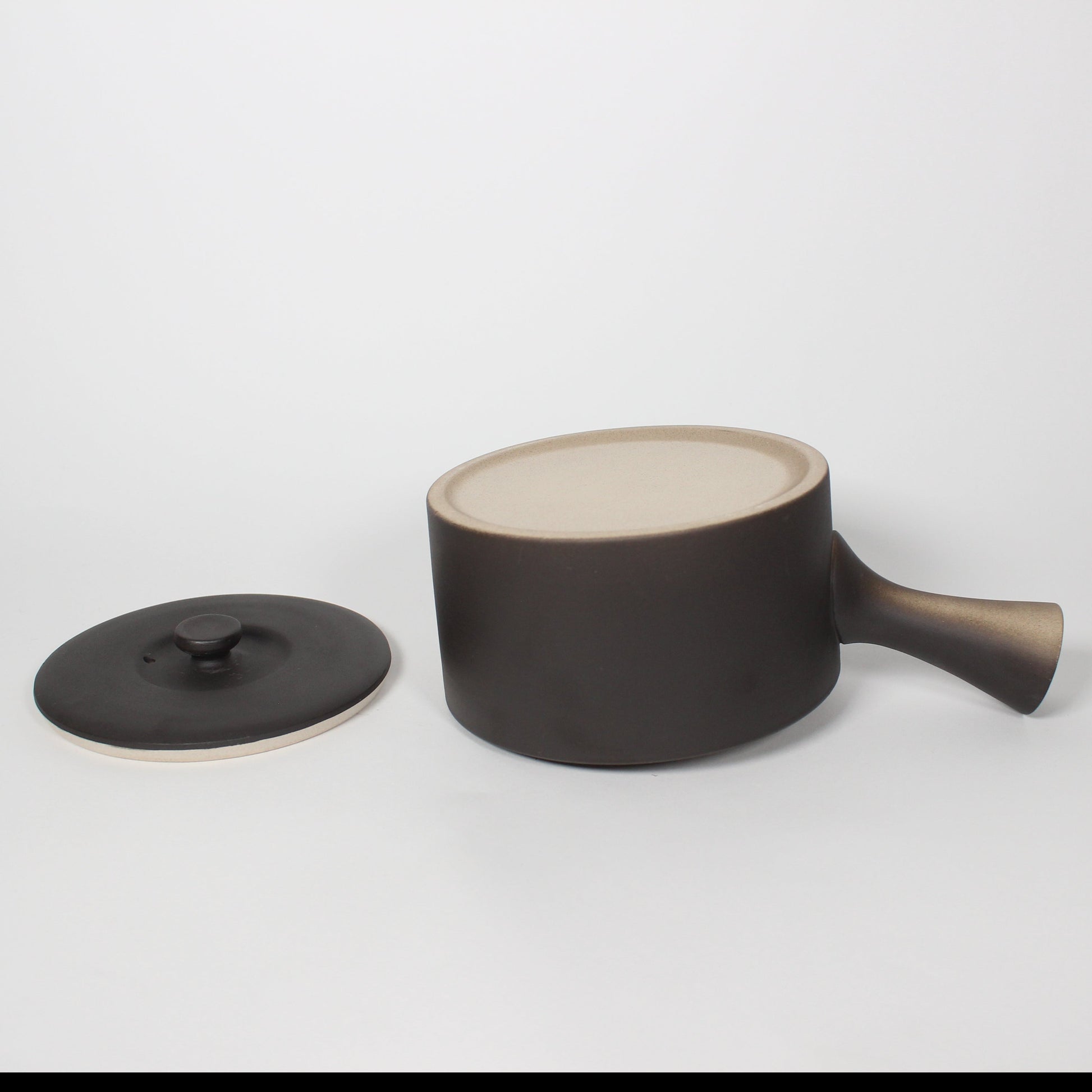 Japanese Tokoname Ceramic Kyusu Tea Pot, Dark Brown