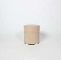 Japanese Handmade Kotodo Oak Veneer Tin-Plated Steel Tea Canister, 2 Sizes