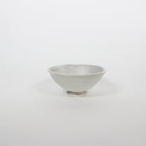 Japanese Shigaraki Ceramic Matcha Tea Bowl, White &amp; Green