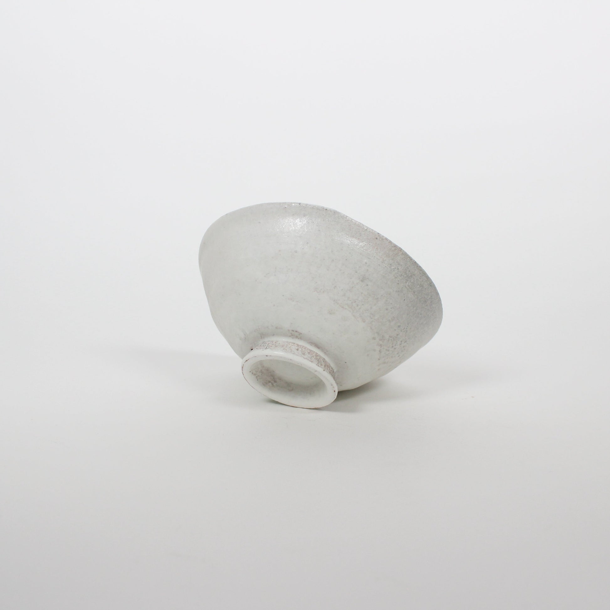 Japanese Shigaraki Ceramic Matcha Tea Bowl, White &amp; Green