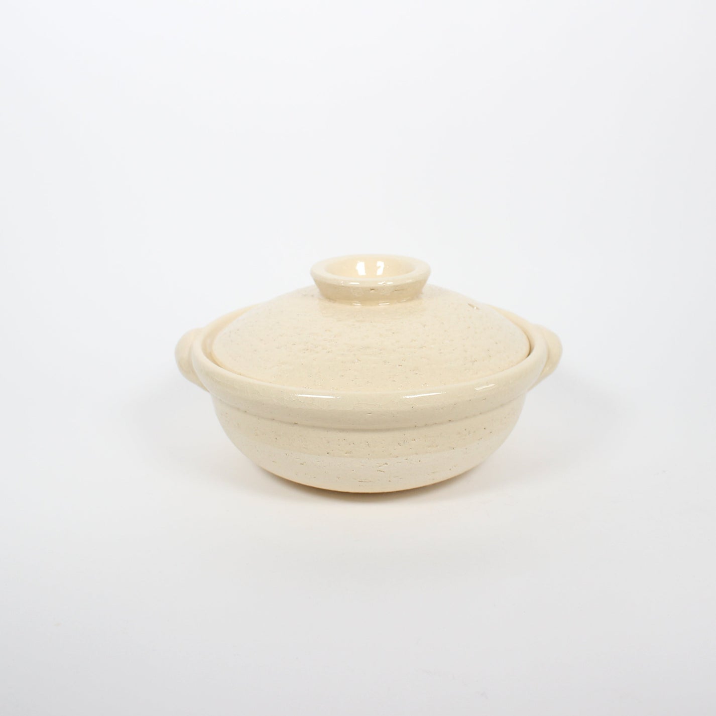 Japanese Iga-yaki Donabe Cooking Pot, Beige