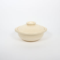 Japanese Iga-yaki Donabe Cooking Pot, Beige