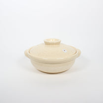 Japanese Iga-yaki Donabe Cooking Pot, Beige