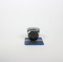 Handwoven Square Linen Coaster, Blue