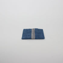 Handwoven Square Linen Coaster, Blue