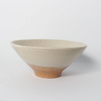 Japanese Shigaraki Ceramic Beige/Camel Brush Work Tea Bowl