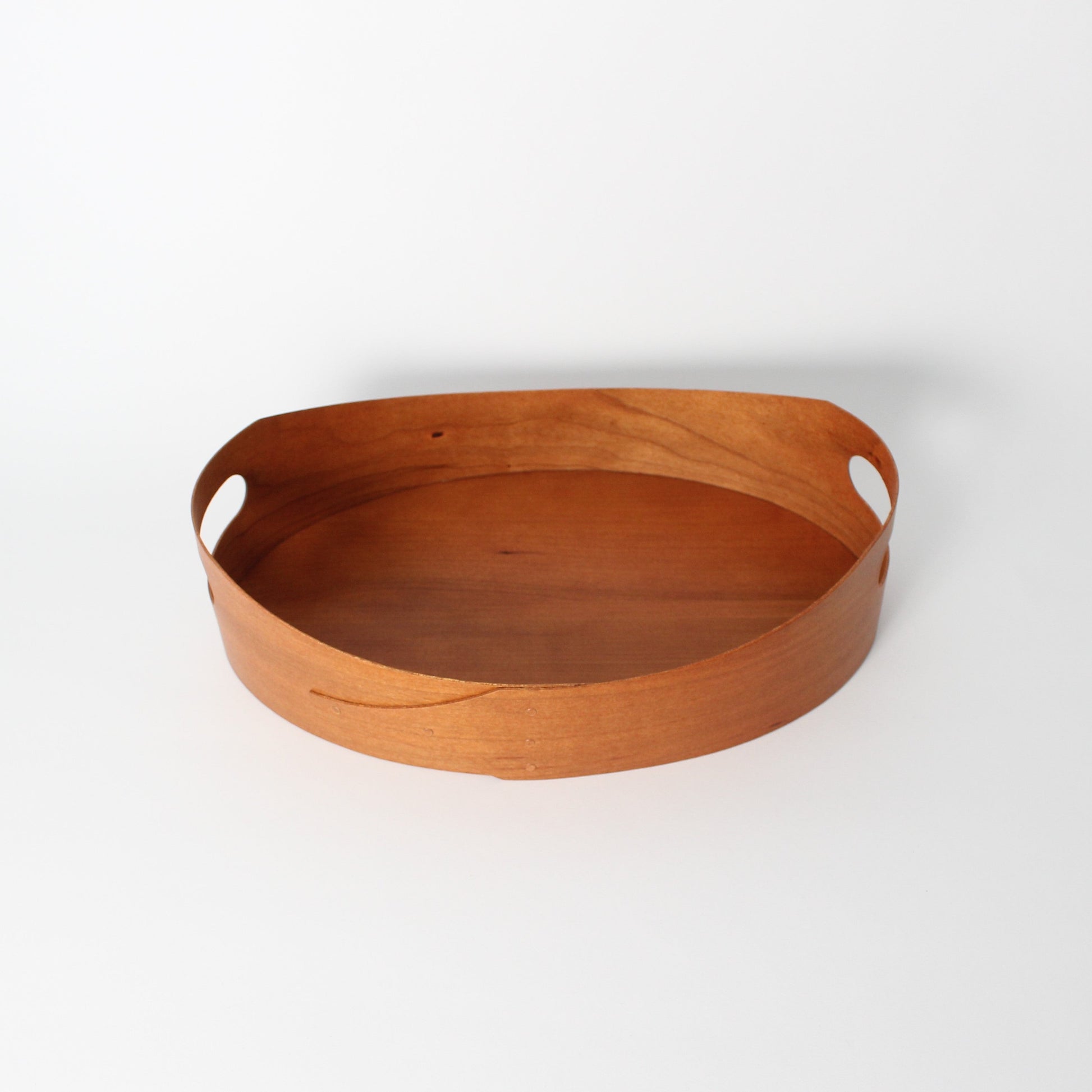 Cherry Shaker Oval Tray w/ Handles