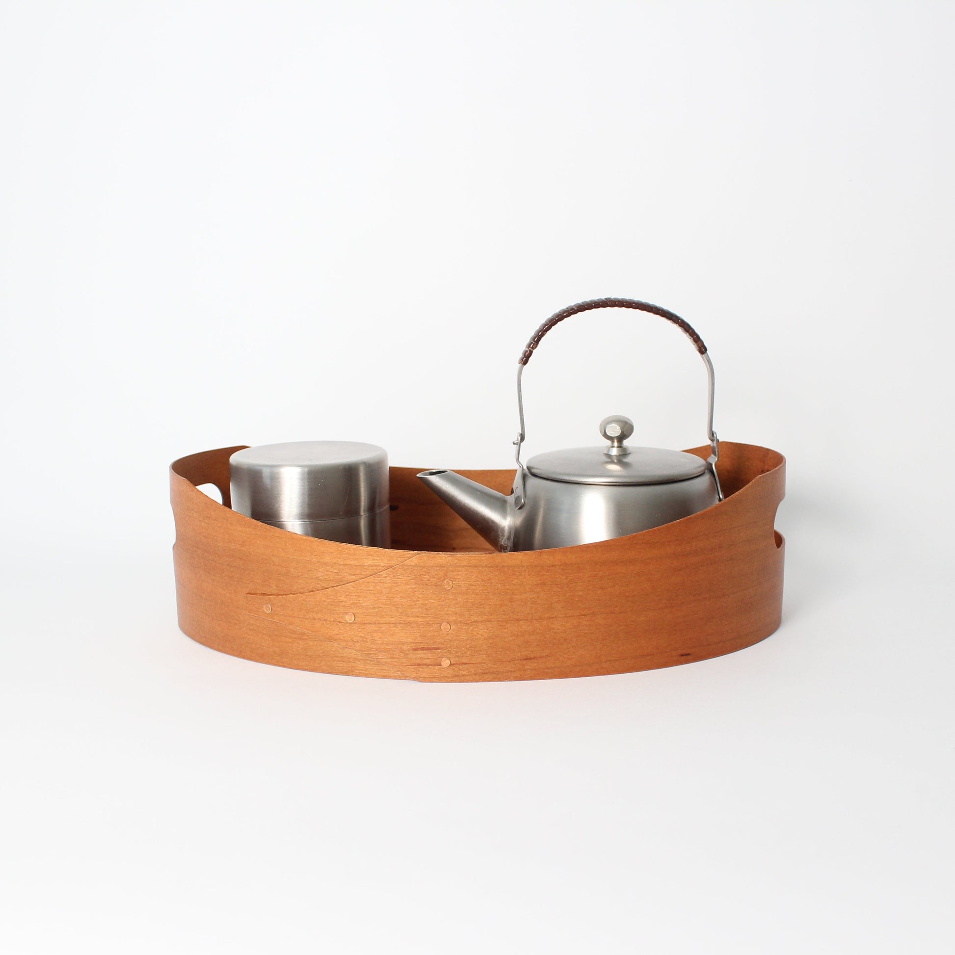 Cherry Shaker Oval Tray w/ Handles