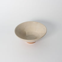 Japanese Shigaraki Ceramic Beige/Camel Brush Work Tea Bowl