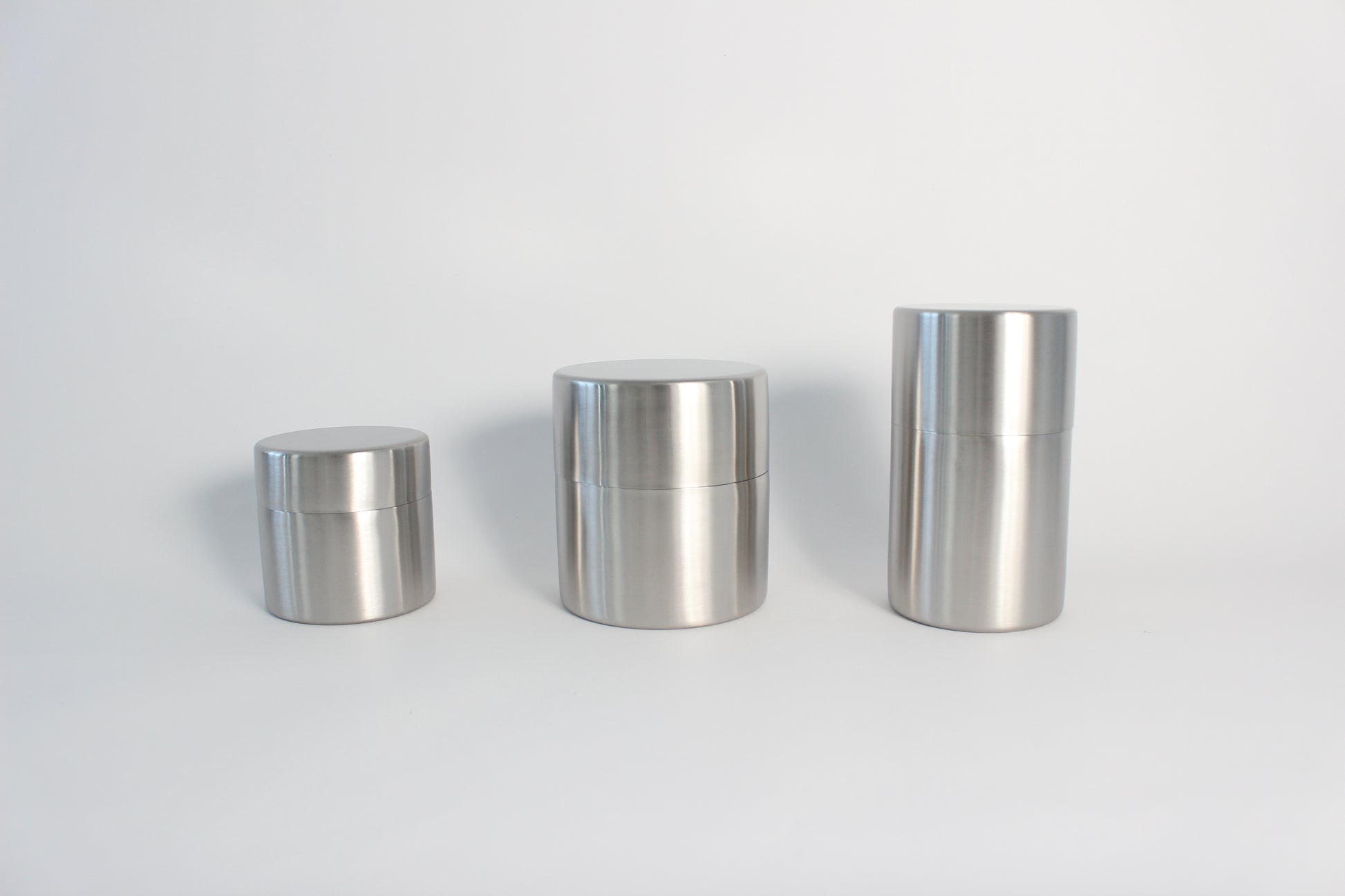 Japanese Stainless Steel Tea Storage Canister, 3 Sizes