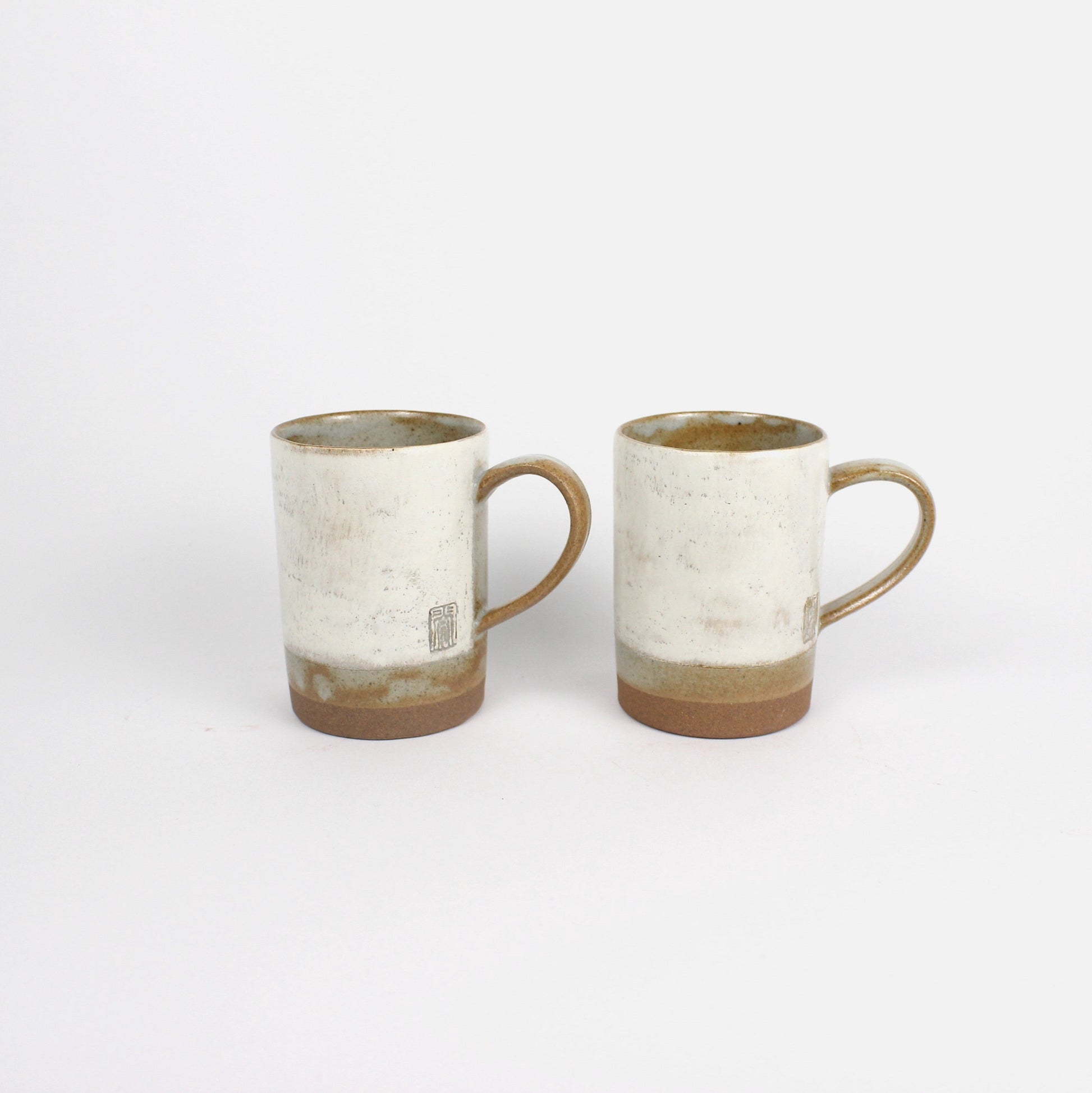 Korean Buncheong Ceramic Mugs, 3 Tone