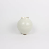 Korean Buncheong Mini Moon Jar, Crane Motif