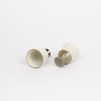 Korean Buncheong Ceramic Silver-Footed Cup
