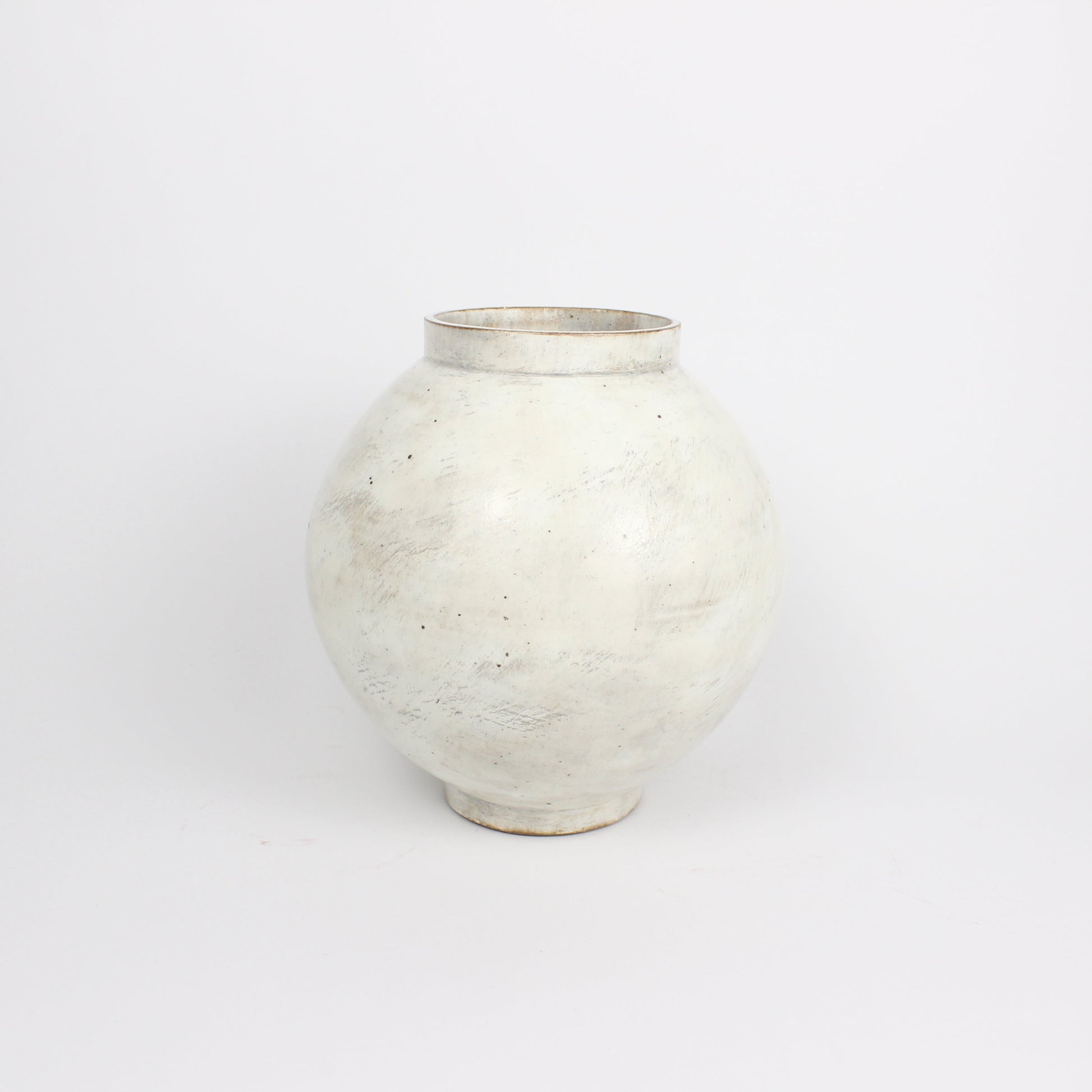 Korean Buncheong Moon Jar, H 6.75&quot;