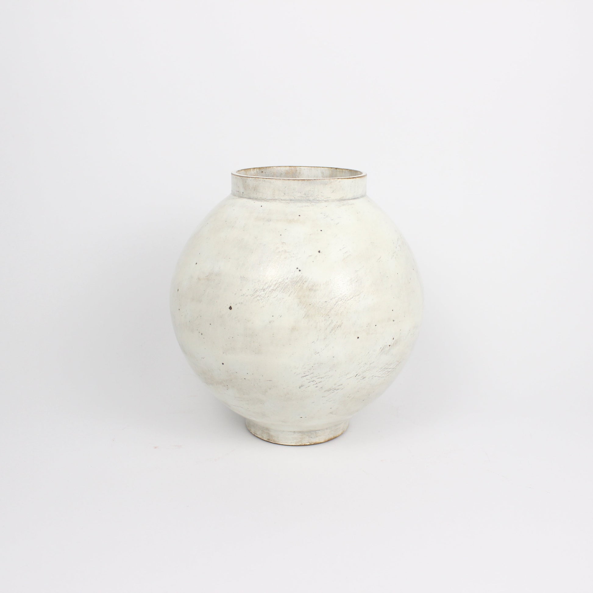 Korean Buncheong Moon Jar, H 6.75&quot;