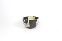 Japanese Shigaraki Ceramic Tea Bowl, Abstract Print