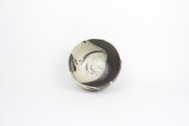Japanese Shigaraki Ceramic Tea Bowl, Abstract Print