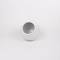Korean Baekja White Ceramic Moon Jar, H 4&quot;