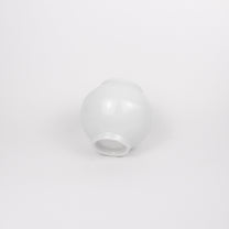 Korean Baekja White Ceramic Moon Jar, H 4&quot;