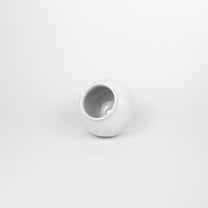 Korean Baekja White Ceramic Moon Jar, H 3.5&quot;