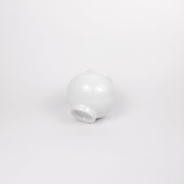 Korean Baekja White Ceramic Moon Jar, H 3.5&quot;