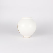 Korean Buncheong Mini Moon Jar, Moon Motif