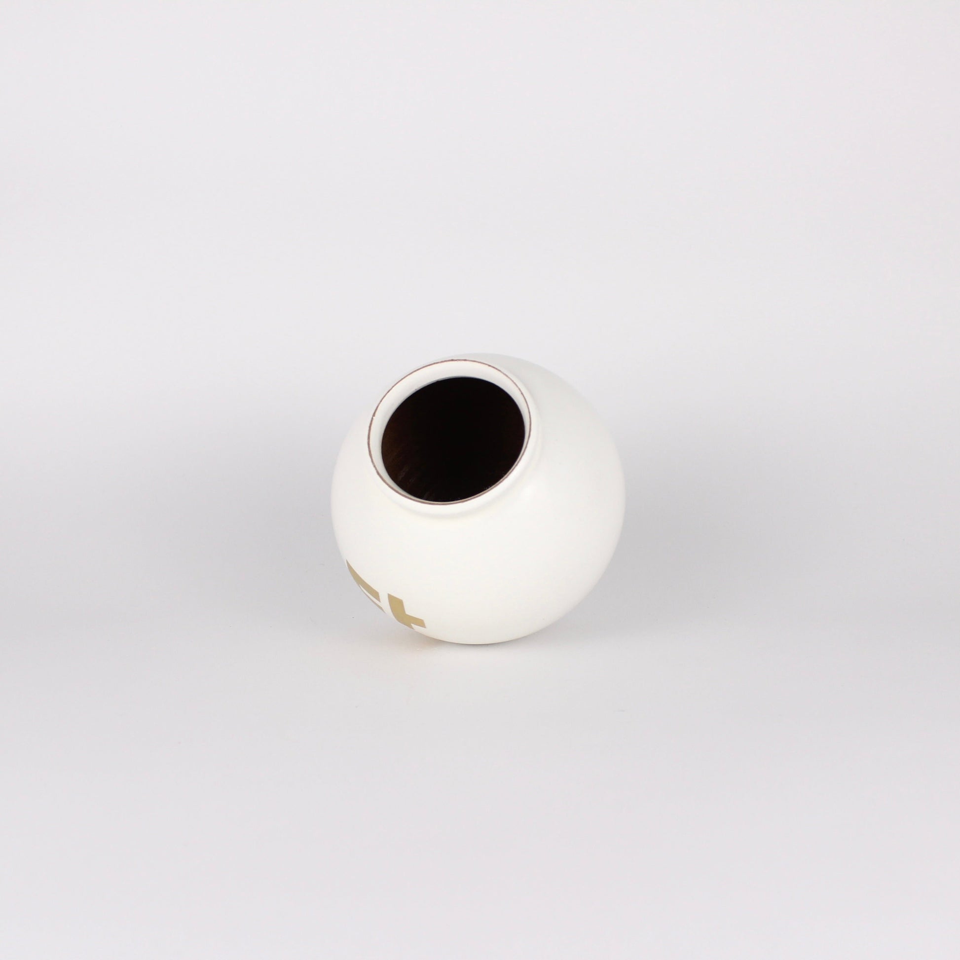 Korean Buncheong Mini Moon Jar, Moon Motif