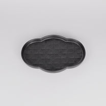 Korean Buncheong Cloud Plate with Snowflake Motif