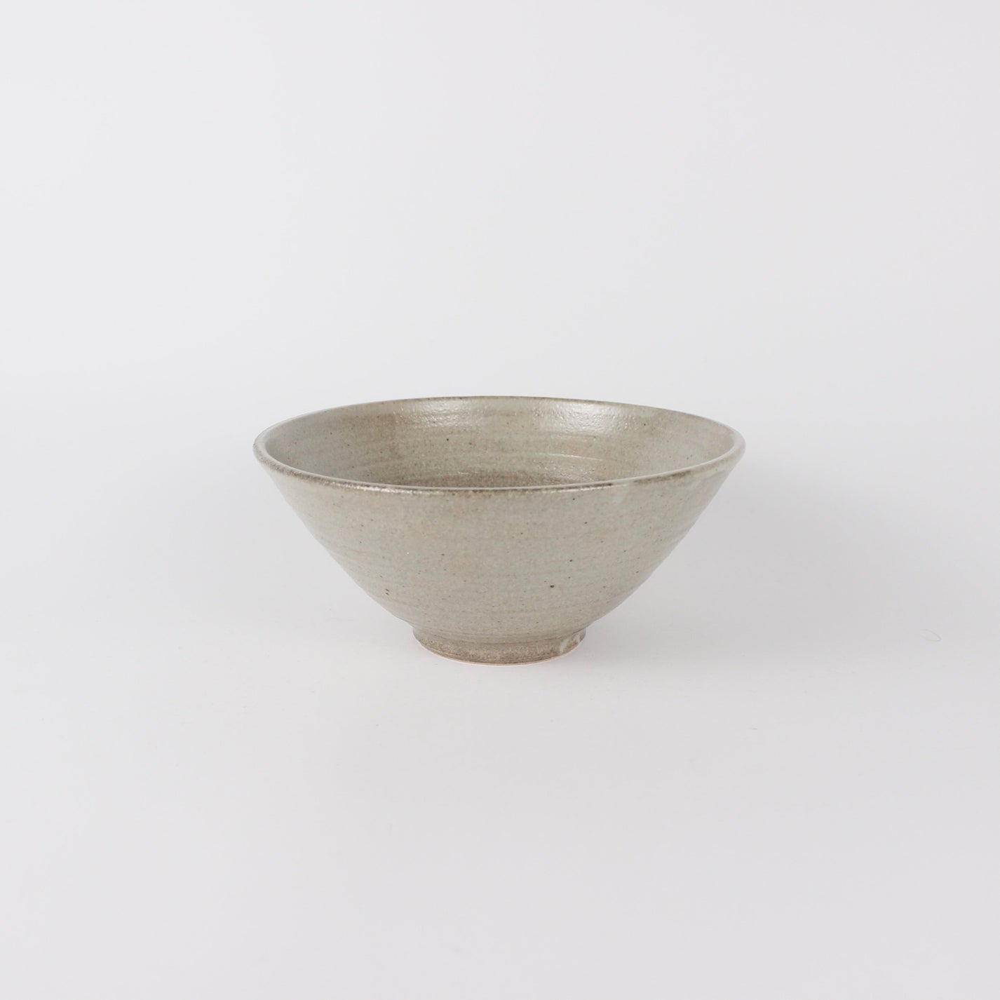 Japanese Shigaraki Ceramic Matcha Bowl, Grainy Beige