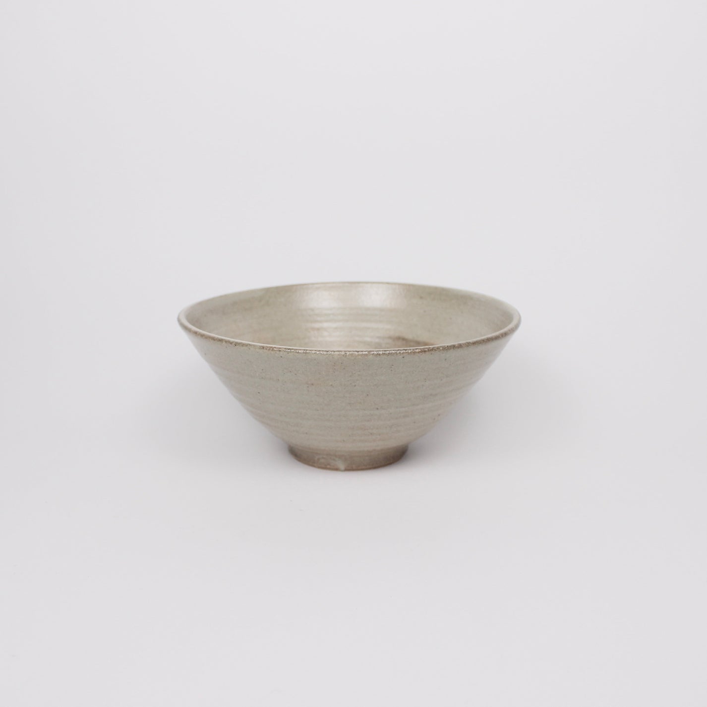 Japanese Shigaraki Ceramic Matcha Bowl, Grainy Beige