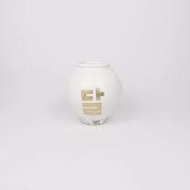Korean Buncheong Mini Moon Jar, Moon Motif