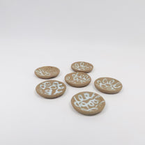 Japanese Ceramic Mini Plate, Glaze trailing