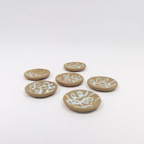 Japanese Ceramic Mini Plate, Glaze trailing